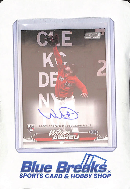 2024 Topps Stadium Club - Wilyer Abreu - Autograph - RC - Boston Red Sox - Baseball - #SCBA-WA
