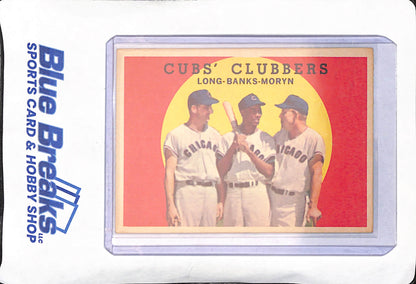 1959 Topps - Cubs Clubbers - Dale Long - Walt Moryn - Ernie Banks - Chicago Cubs - Baseball - #147