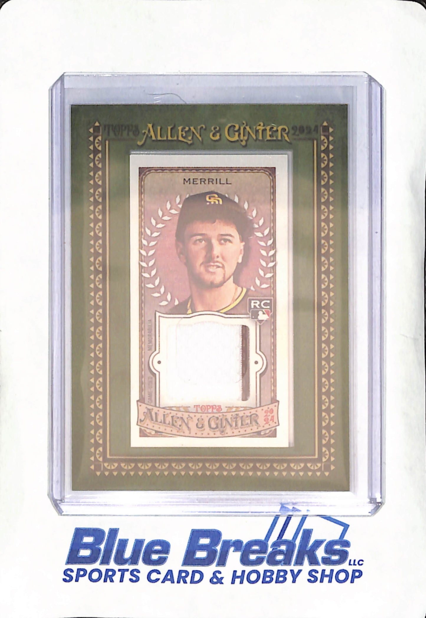 2024 Topps Allen & Ginter - Jackson Merrill - Framed Mini Relic - San Diego Padres - Baseball - RC - #MFR-JME