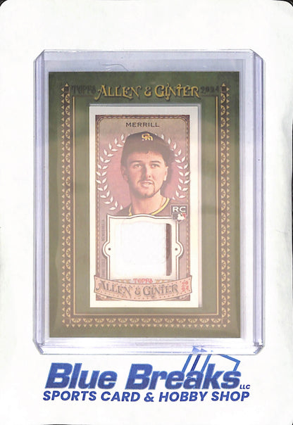 2024 Topps Allen & Ginter - Jackson Merrill - Framed Mini Relic - San Diego Padres - Baseball - RC - #MFR-JME