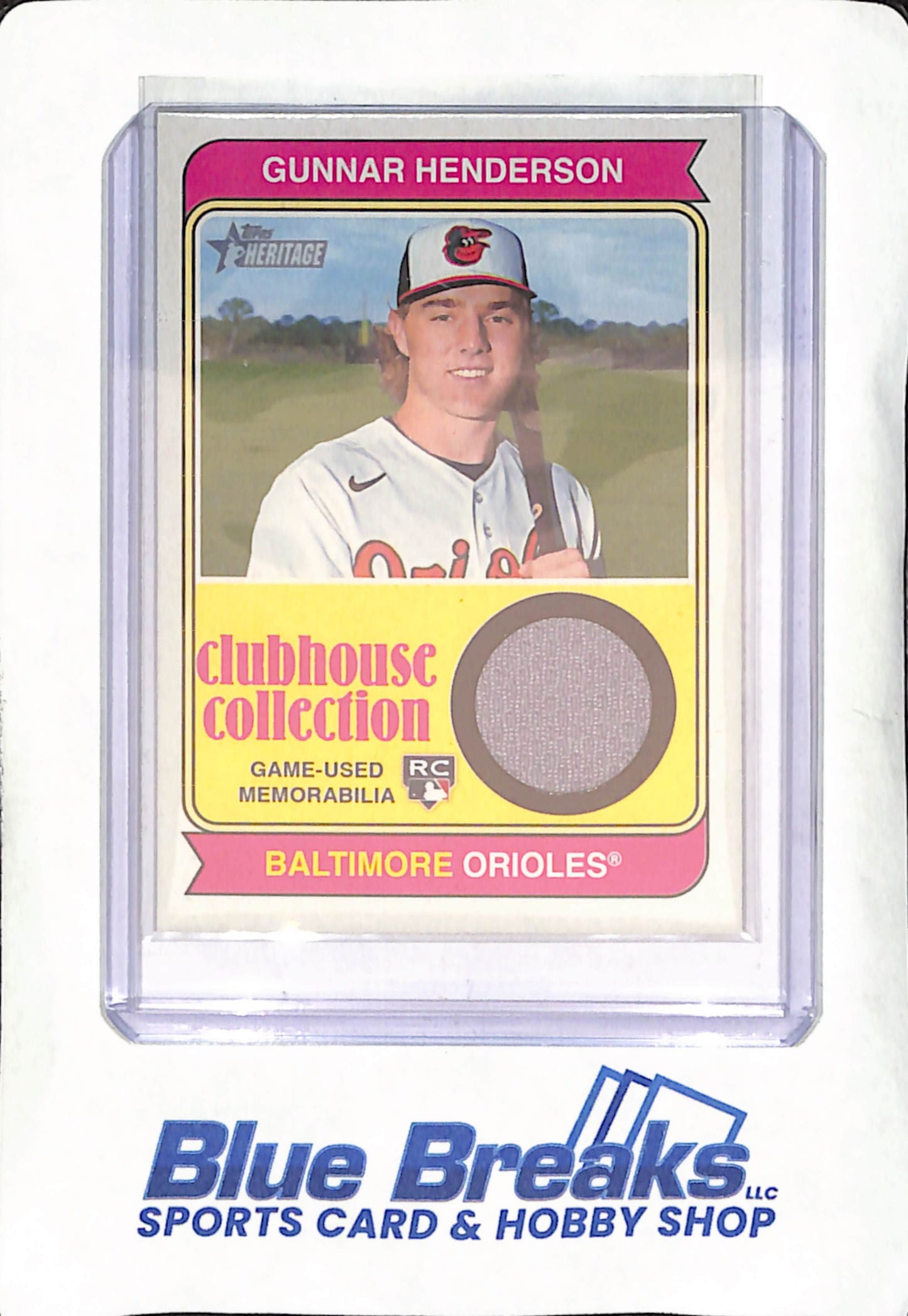 2023 Topps Heritage - Gunnar Henderson - Game-used Memorabilia - Clubhouse Collection - RC - Baltimore Orioles - Baseball - #CCR-GH