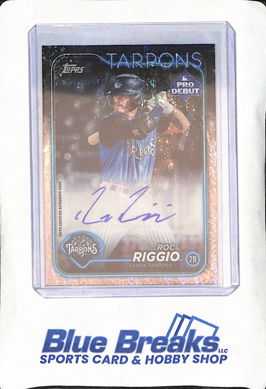 2024 Topps Pro-Debut - Roc Riggio - Sparkle Foil Autograph - Tampa Tarpons - Baseball - 134/199 - #PD-112