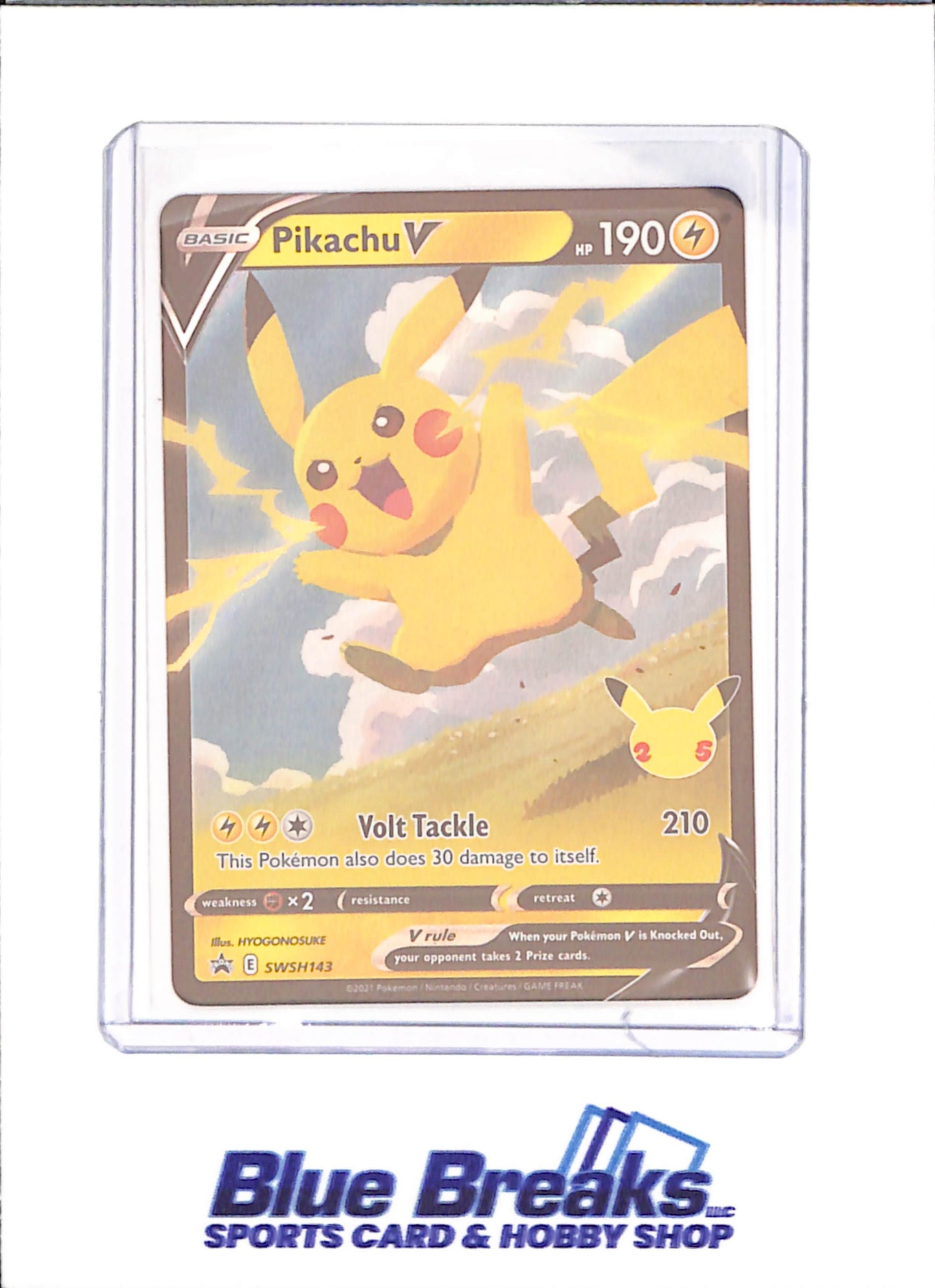 2021 Pokemon - Pikachu V - Black Star Promos - SWSH143 - drop