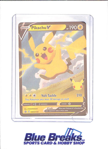 2021 Pokemon - Pikachu V - Black Star Promos - SWSH143 - drop
