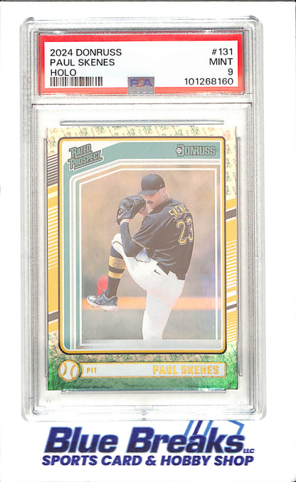2024 Panini Donruss - Paul Skenes - Statue of Liberty Holo - PSA 9 - Pittsburgh Pirates - Baseball - #131 - drop