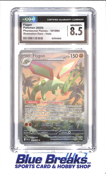 2025 Pokemon - Flygon - Phantasmal Flames - Illustration Rare - Holo - CGC 8.5 - 101/094 - drop