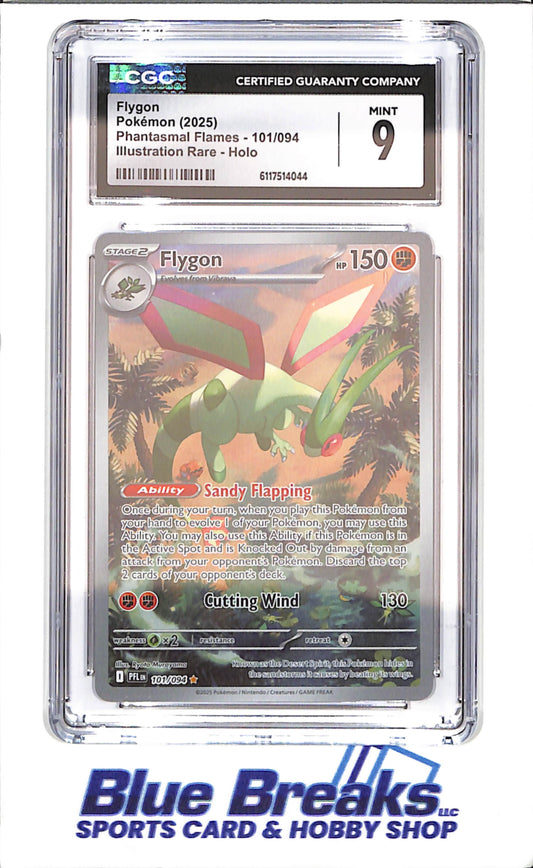 2025 Pokemon - Flygon - Phantasmal Flames - Illustration Rare - Holo - CGC 9 - 101/094 - drop