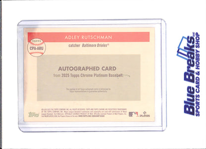 2025 Topps Chrome Platinum - Adley Rutschman - Autograph - Baltimore Orioles - Baseball - #CPA-ARU - drop