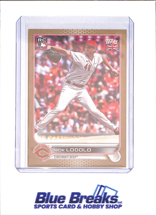 2022 Topps UK Edition - Nick Lodolo - 24/25 - RC -  Cincinnati Reds - Baseball - #91 - drop