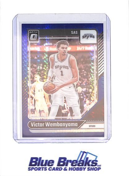 2024 Panini Donruss Optic - Victor Wembanyama - Blue Hyper Prizm - 173/175 - San Antonio Spurs - Basketball - #45 - drop