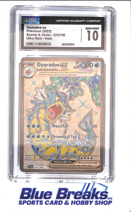 2023 Pokemon - Gyarados ex - Scarlet & Violet - Ultra Rare - Holo - CGC 10 - 225/198 - drop