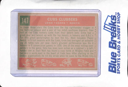 1959 Topps - Cubs Clubbers - Dale Long - Walt Moryn - Ernie Banks - Chicago Cubs - Baseball - #147