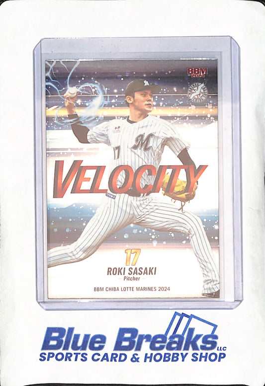 2024 BBM - Roki Sasaki - Chiba Lotte Marines - Velocity - Japanese - Baseball - #VE1