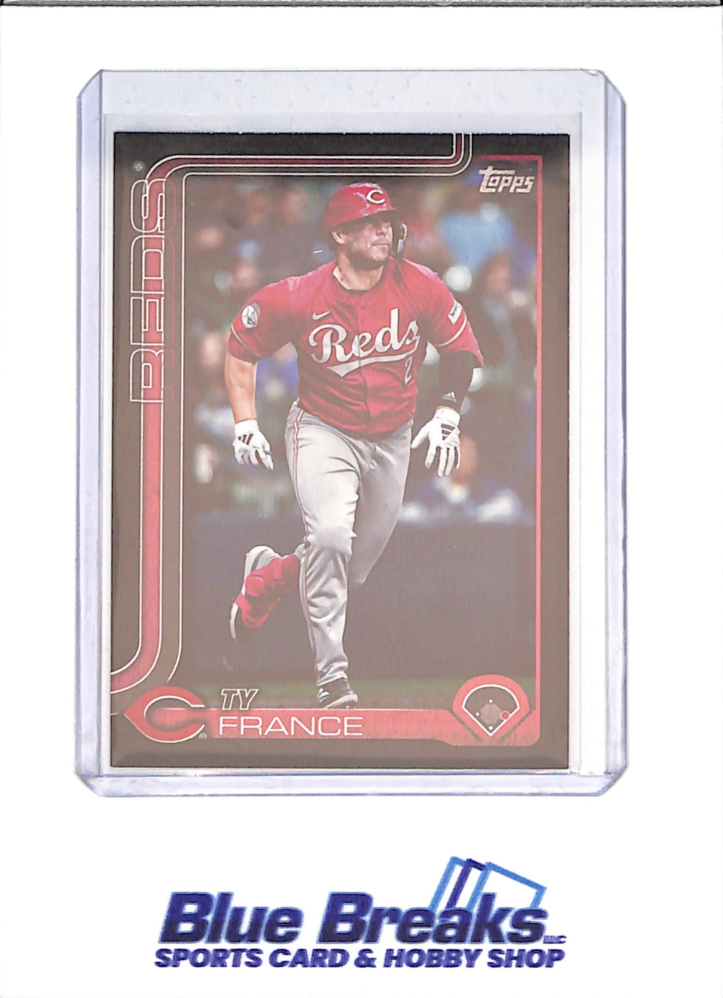 2025 Topps Series One - Ty France - Black - 37/74 - Cincinnati Reds - Baseball - #227 - drop