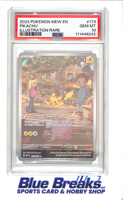 2023 Pokemon - Pikachu - Illustration Rare - Scarlet & Violet 151 - PSA 10 - 173/165 - drop