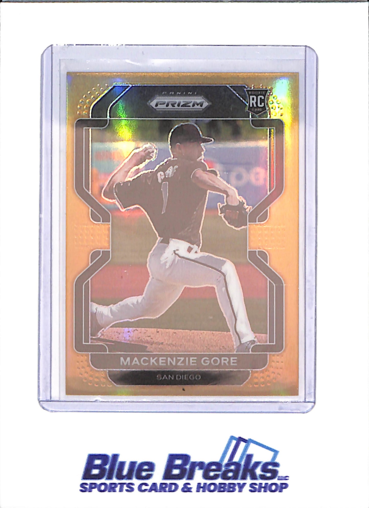 2022 Panini Prizm - Mackenzie Gore - Gold - RC - 92/100 - San Diego Padres - Baseball - #7 - drop