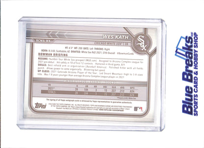 2022 Bowman Chrome - Wes Kath - Mojo Autograph - Chicago White Sox - Baseball - #BCMA-WK - drop