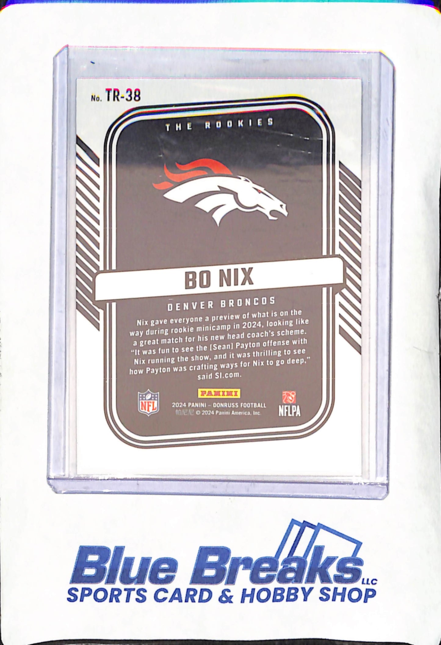 2024 Panini Donruss - Bo Nix - The Rookies - Denver Broncos - Football - #TR-38