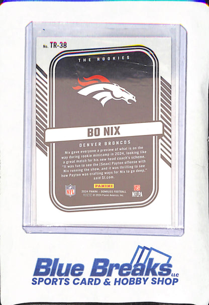 2024 Panini Donruss - Bo Nix - The Rookies - Denver Broncos - Football - #TR-38