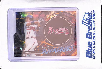2023 Topps Finest - Chipper Jones - Rivalries Die Cut - Kintsukuroi Black Gold - Atlanta Braves - Baseball - #FR-8