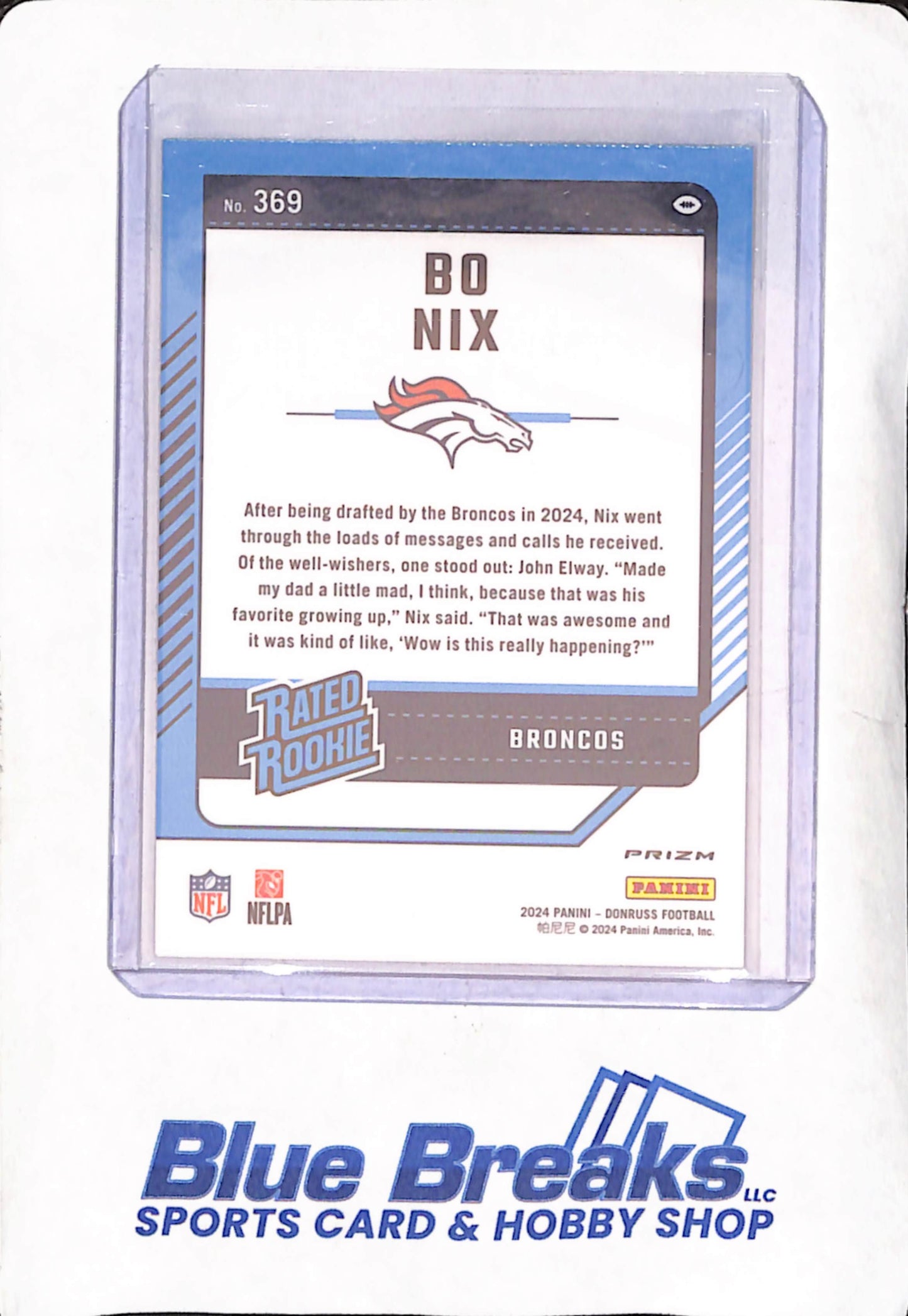 2024 Panini Donruss Optic - Bo Nix - Red Wave Rated Rookie - Denver Broncos - Football - #369