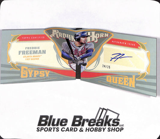 2014 Topps Gypsy Queen - Freddie Freeman - Around the Horn Autograph - Atlanta Braves - 24/25 - Baseball - #ATH-FF