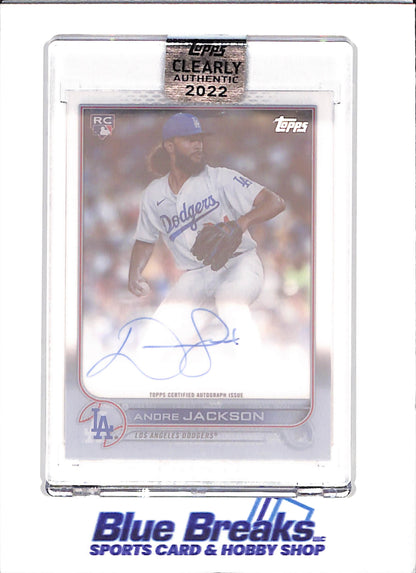 2022 Topps Clearly Authentic - Andre Jackson - Autograph - RC - Los Angeles Dodgers - Baseball - drop