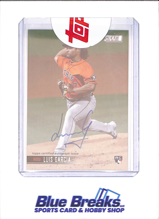 2021 Topps Stadium - Luis Garcia - Autograph - RC - Houston Astros - Baseball - #SCBA-LG
