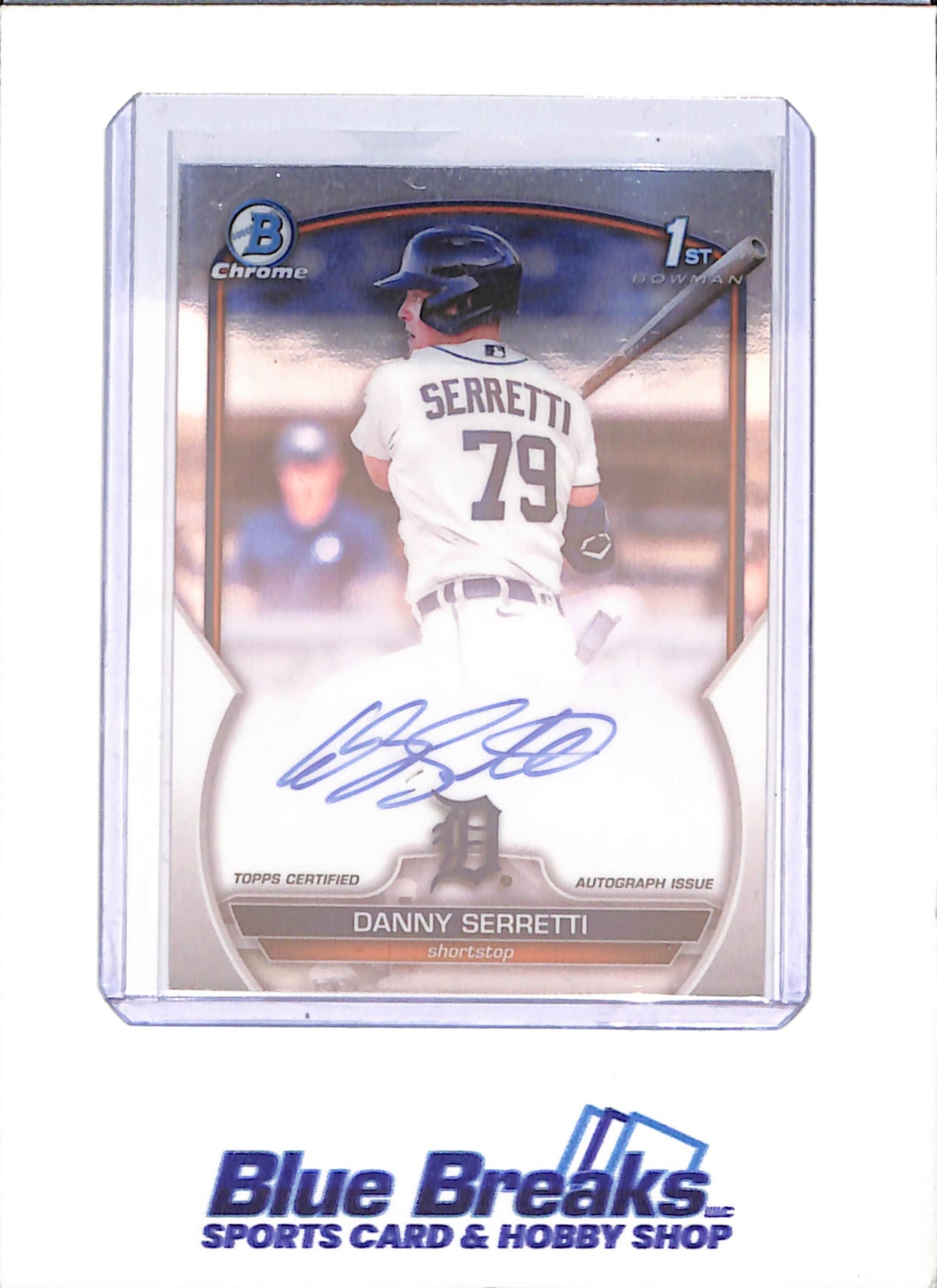 2023 Bowman Chrome - Danny Serretti - 1st Bowman Autograph - Detroit Tigers - Baseball - #CPA-DSI - drop