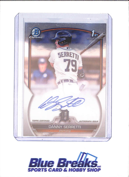 2023 Bowman Chrome - Danny Serretti - 1st Bowman Autograph - Detroit Tigers - Baseball - #CPA-DSI - drop