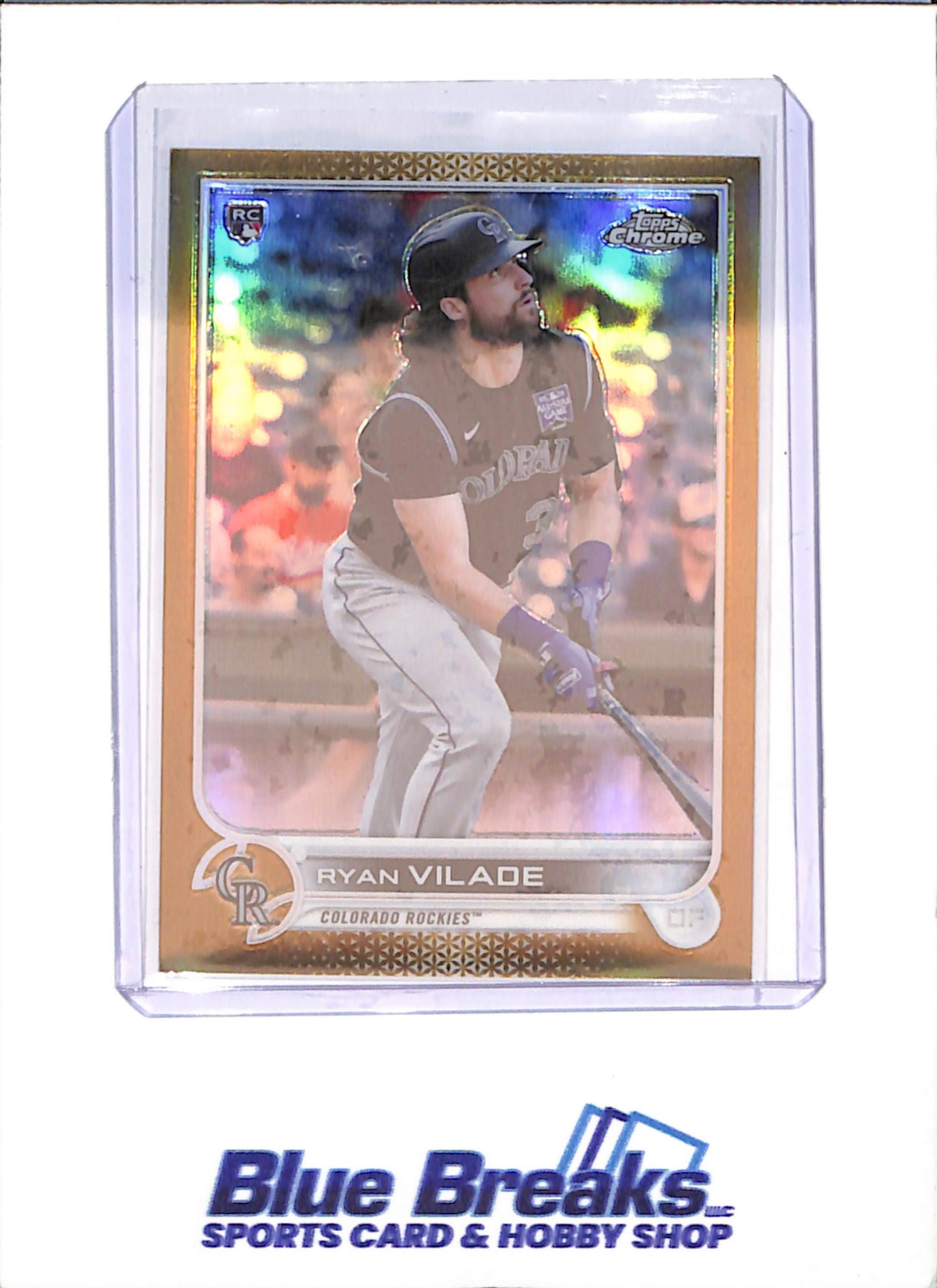 2022 Topps Chrome - Ryan Vilade - RC - Gold - 19/50 - Colorado Rockies - Baseball - #85 - drop
