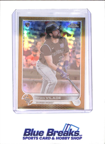 2022 Topps Chrome - Ryan Vilade - RC - Gold - 19/50 - Colorado Rockies - Baseball - #85 - drop