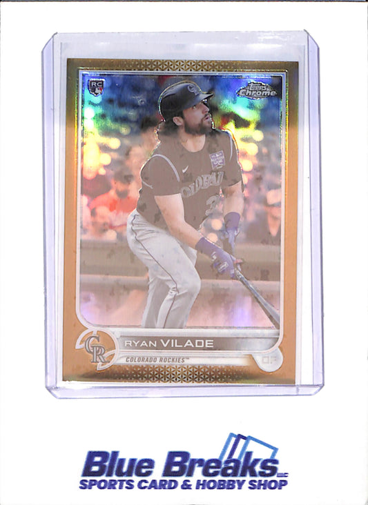 2022 Topps Chrome - Ryan Vilade - RC - Gold - 19/50 - Colorado Rockies - Baseball - #85