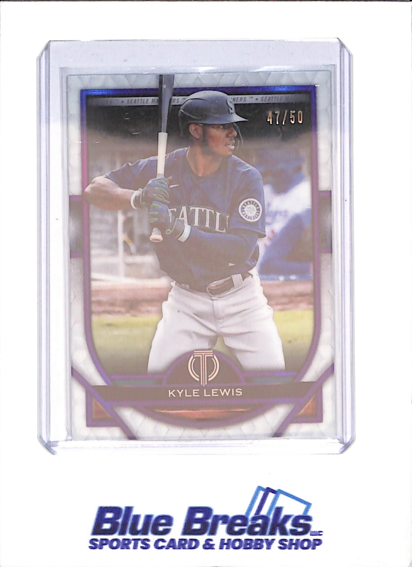 2021 Topps Tribute - Kyle Lewis - 47/50 - Seattle Mariners - Baseball - #10 - drop