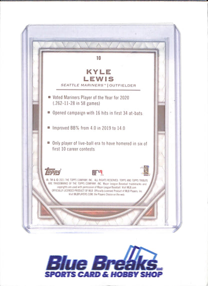 2021 Topps Tribute - Kyle Lewis - 47/50 - Seattle Mariners - Baseball - #10 - drop