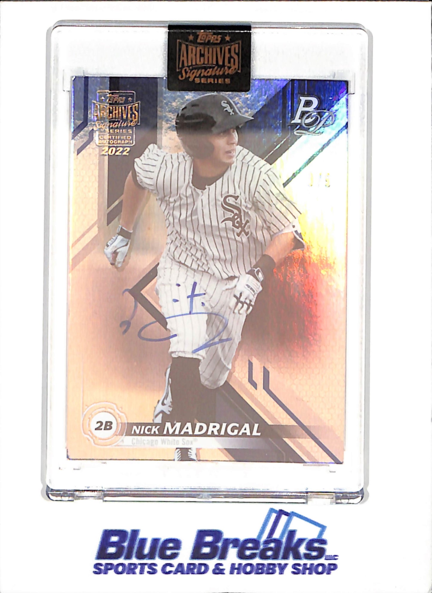 2022 Topps Archives Signature Series - Nick Madrigal - 2014 Bowman Platinum - 3/9 - Autograph - Chicago White Sox - Baseball - #TOP-5 - drop