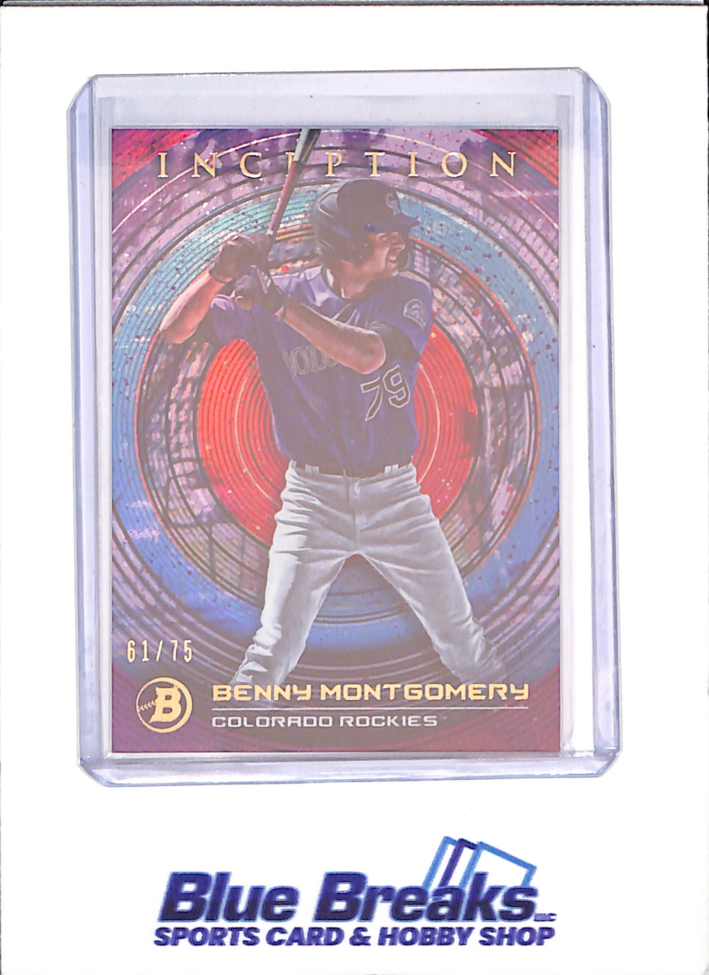 2022 Bowman Inception - Benny Montgomery - 61/75 - Colorado Rockies - Baseball - #37 - drop
