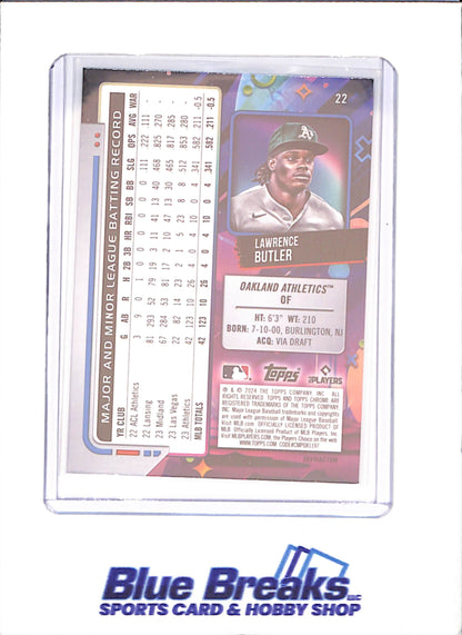 2024 Topps Chrome Cosmic - Lawrence Butler - RC - Oakland Athletics - Baseball - #22 - drop