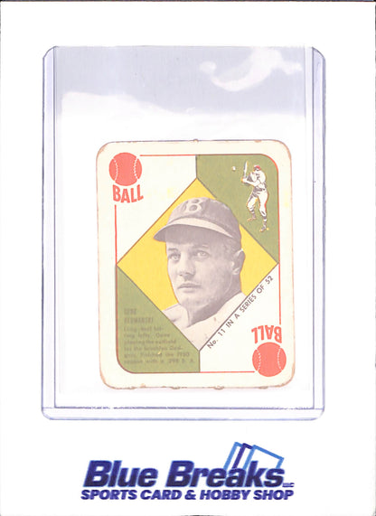 1951 Topps - Gene Hermanski - Red Back - Brooklyn Dodgers - Baseball - #11 - drop