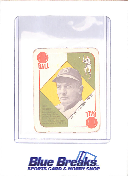 1951 Topps - Gene Hermanski - Red Back - Brooklyn Dodgers - Baseball - #11