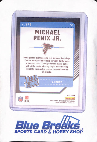 2024 Panini Donruss Optic - Michael Penix Jr - Pink Rated Rookie - Altlanta Falcons - Football - #279