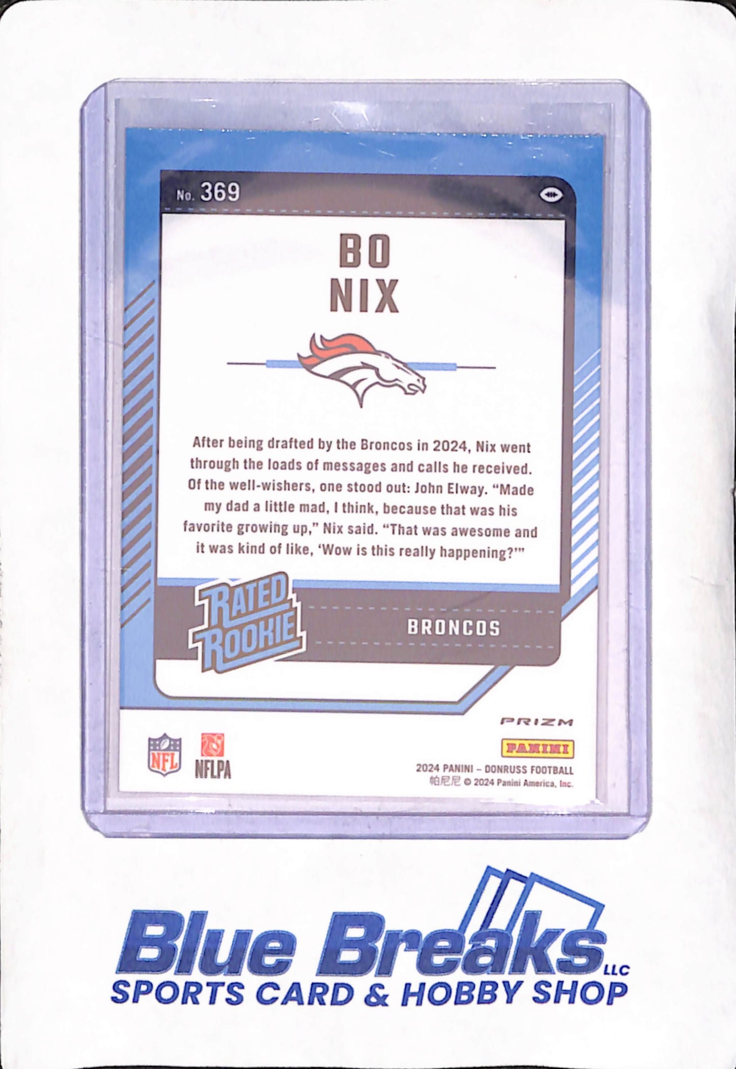 2024 Panini Donruss Optic - Bo Nix - Pink Rated Rookie - Denver Broncos - Football - #369