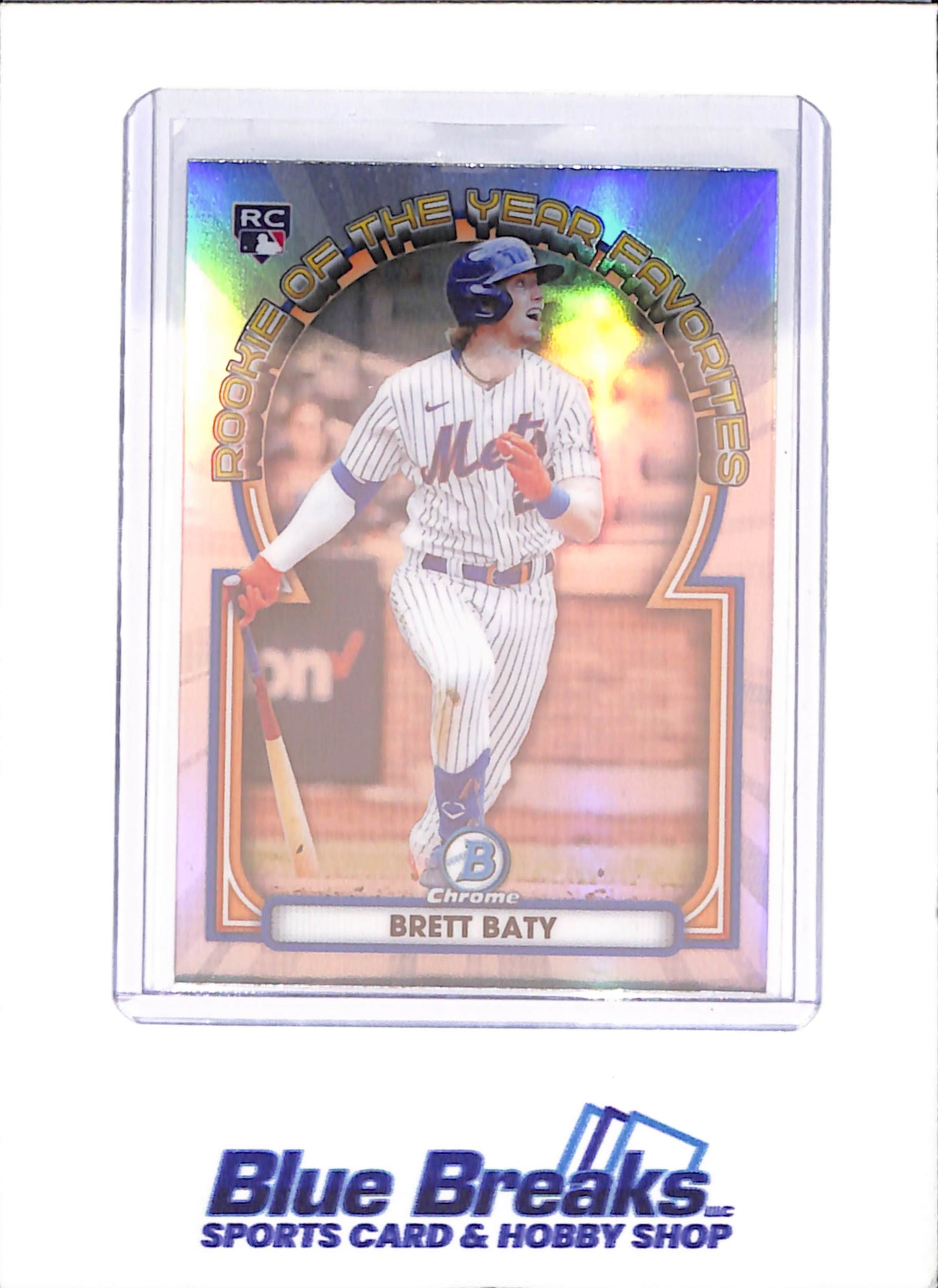 2023 Bowman Chrome - Brett Baty - Rookie of the Year Favorites - New York Mets - Baseball - #ROYF-3 - drop