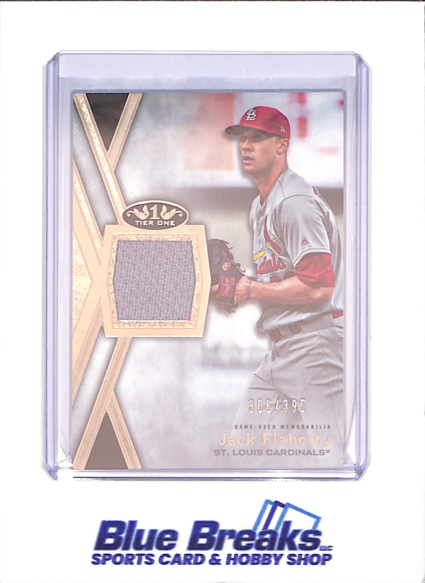 2020 Topps Tier One - Jack Flaherty - Relic - 306/395 - St Louis Cardinals - Baseball - #TIR-JF - drop