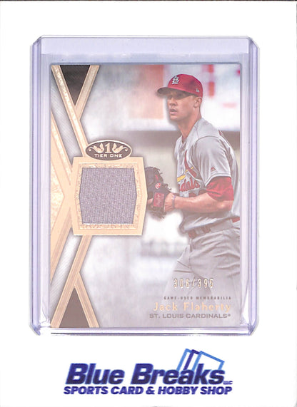 2020 Topps Tier One - Jack Flaherty - Relic - 306/395 - St Louis Cardinals - Baseball - #TIR-JF - drop