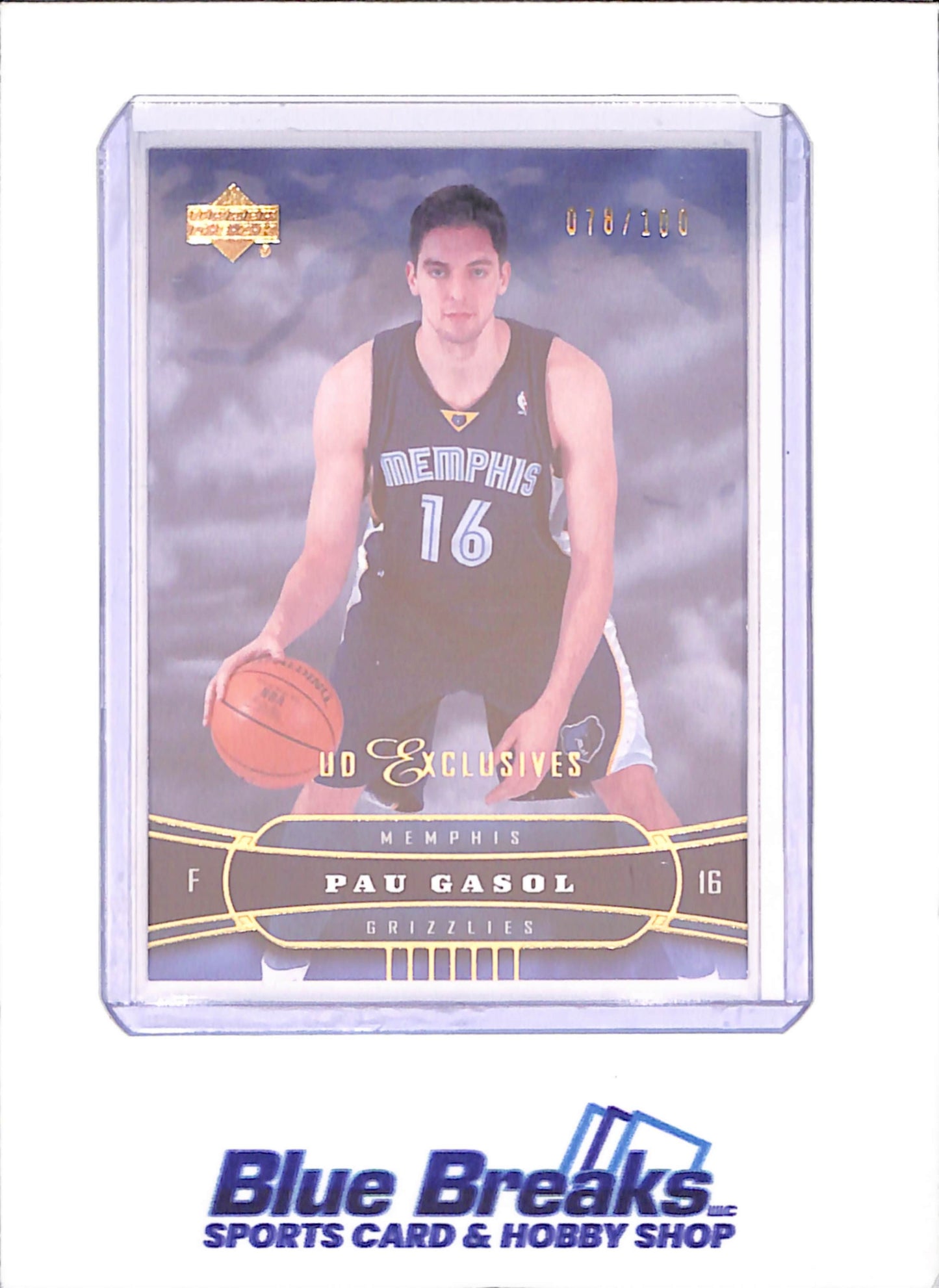 2004 Upper Deck Exclusives - Pau Gasol - 78/100 - Memphis Grizzlies - Basketball - #88 - drop
