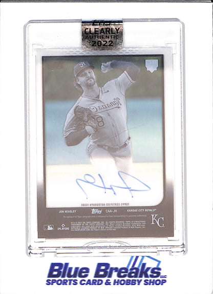 2022 Topps Clearly Authentic - Jon Heasley - Autograph - RC - Kansas City Royals - Baseball - drop