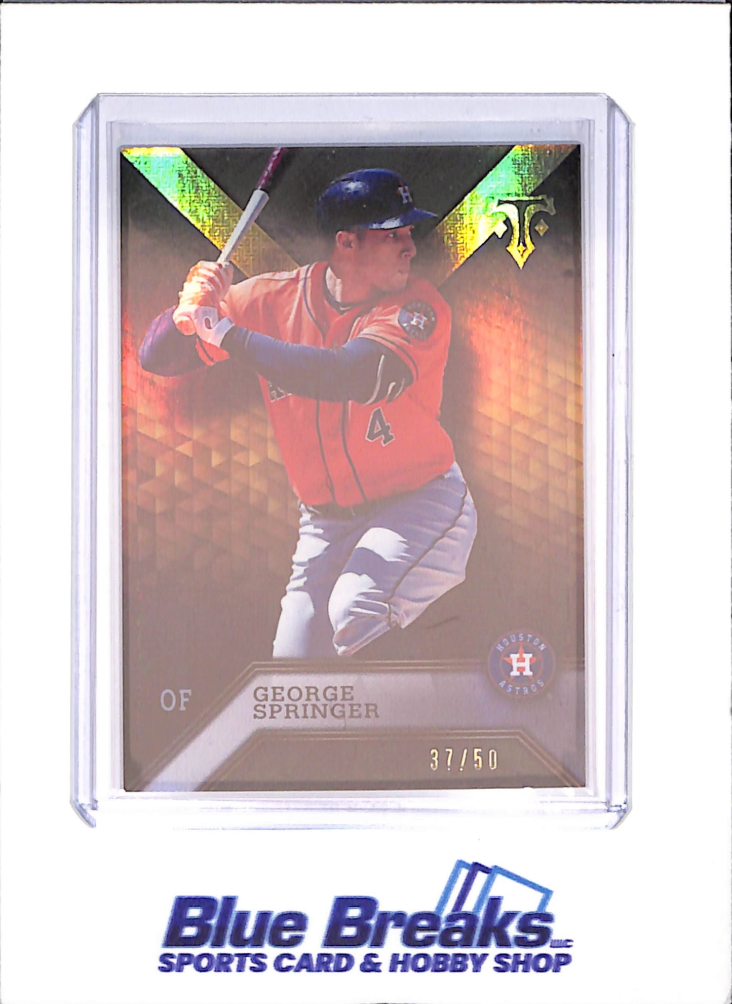2016 Topps Triple Threads - George Springer - Triple Take - 37/50 - Houston Astros - Baseball - #87 - drop