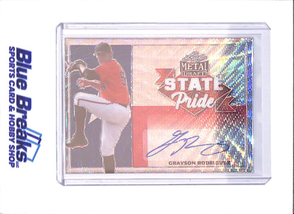 2021 Leaf Metal Draft - Grayson Rodriguez - State Pride - Autograph - Baseball - #SP-GR1 - drop