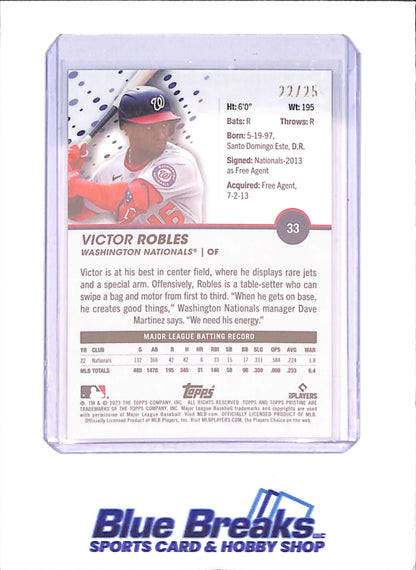 2023 Topps Pristine - Victor Robles - 22/25 - Washington Nationals - Baseball - #33 - drop